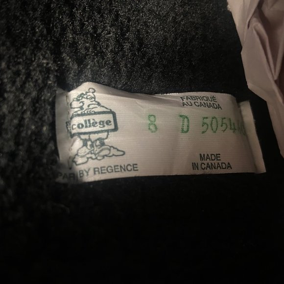 COLLEGE by Regence Vintage Black Leather Pull On Boots Size 8 - Picture 10 of 10